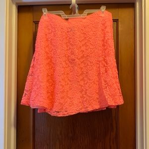 Rue21 pink lace skater skirt